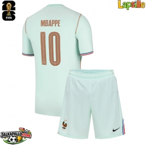 Ranska Kylian Mbappe #10 Vieraspaita Lapsille MM-kisat 2026 Lyhythihainen (+ shortsit)